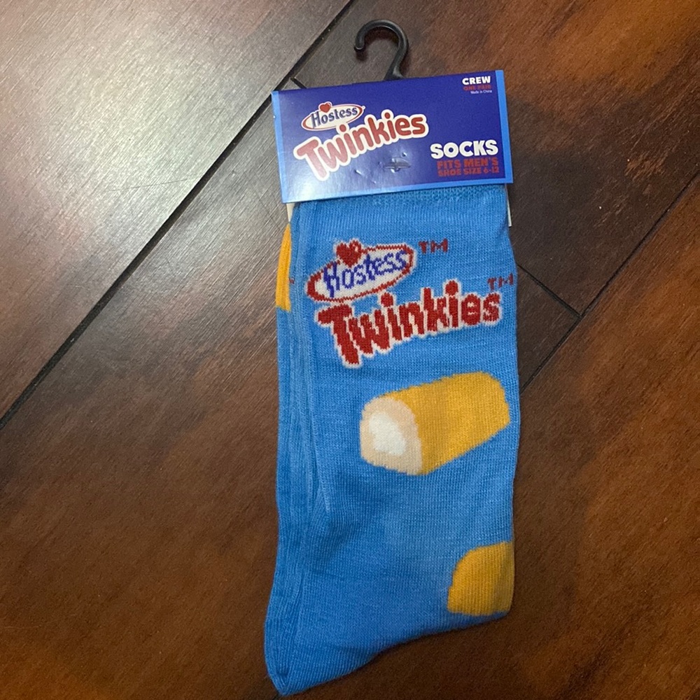 Funny, men’s socks. Twinkies.